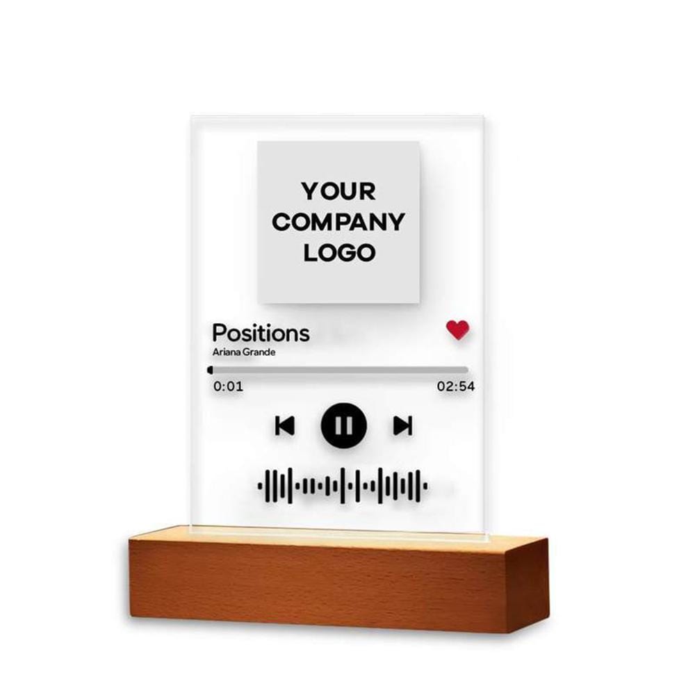 Custom Business Gift Plaque Night Lamp With Stand