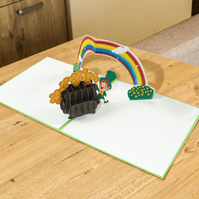 Greeting Card 3D Pop Up Card Pot of Gold St Patrick’s Day Gifts