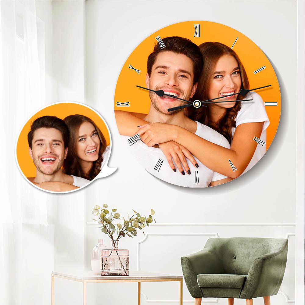 Picture Clock Custom Wall Clock New Home Gifts For Couple - 25*25cm