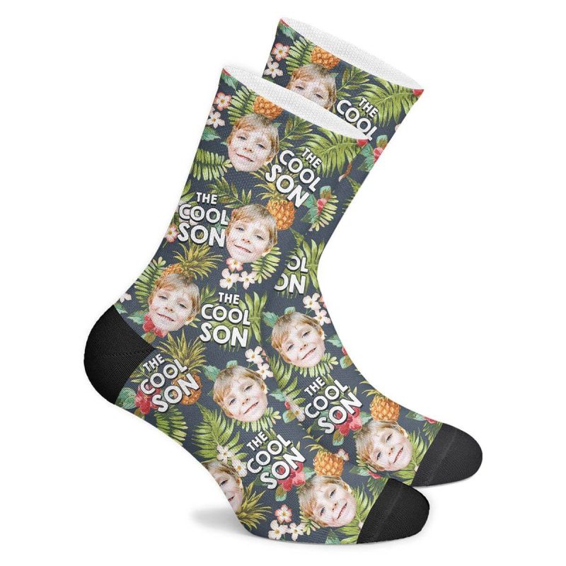 Custom Photo Socks Cool Son Face Mash Socks