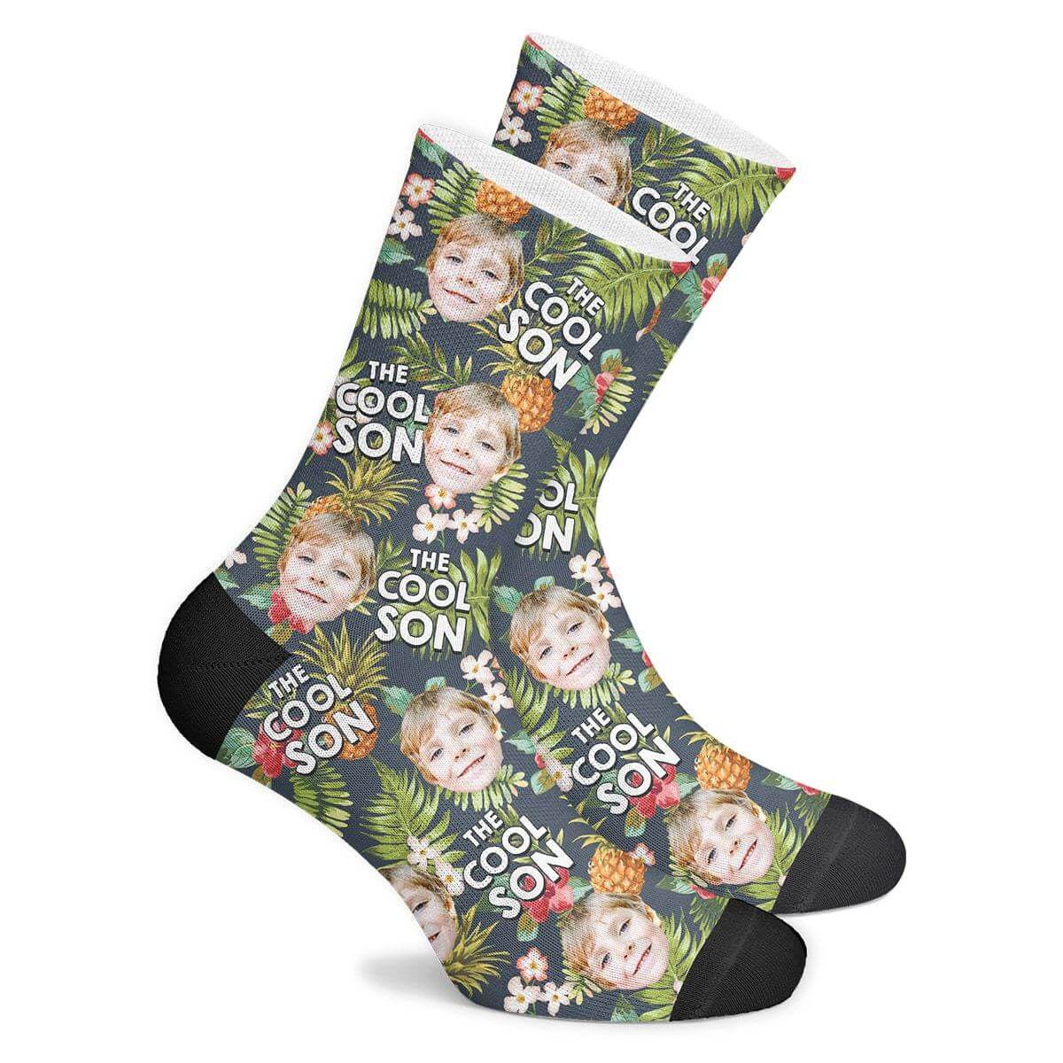 Custom Photo Socks Cool Son Face Mash Socks
