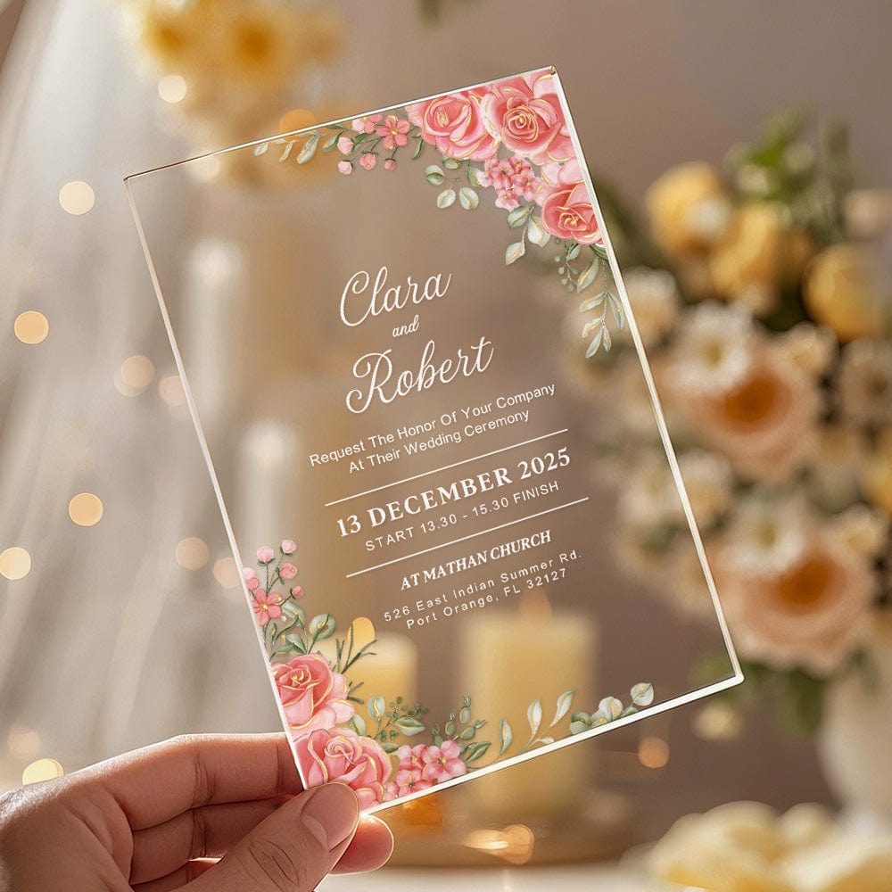 Personalized Acrylic Wedding Invitation Party Invitations Wedding Gift - Image 2