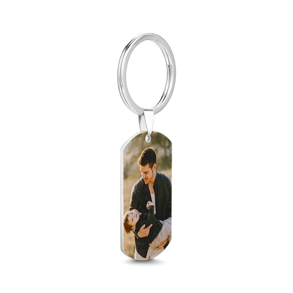 Photo Tag Key Chain With Engraving Stainless Steel - Image 2