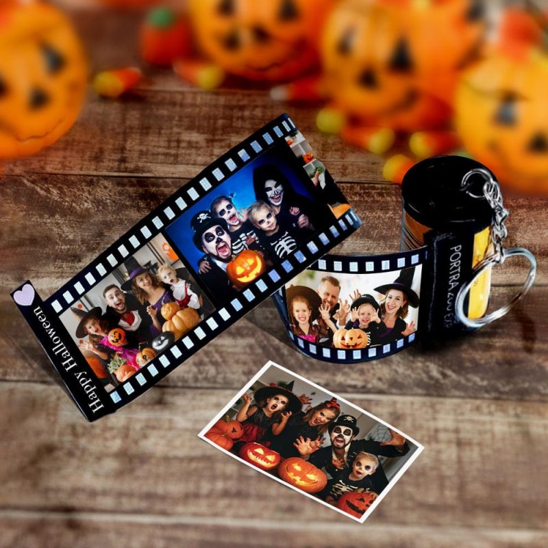 Halloween Gift Custom Picture Roll Keychain Keychain With Text