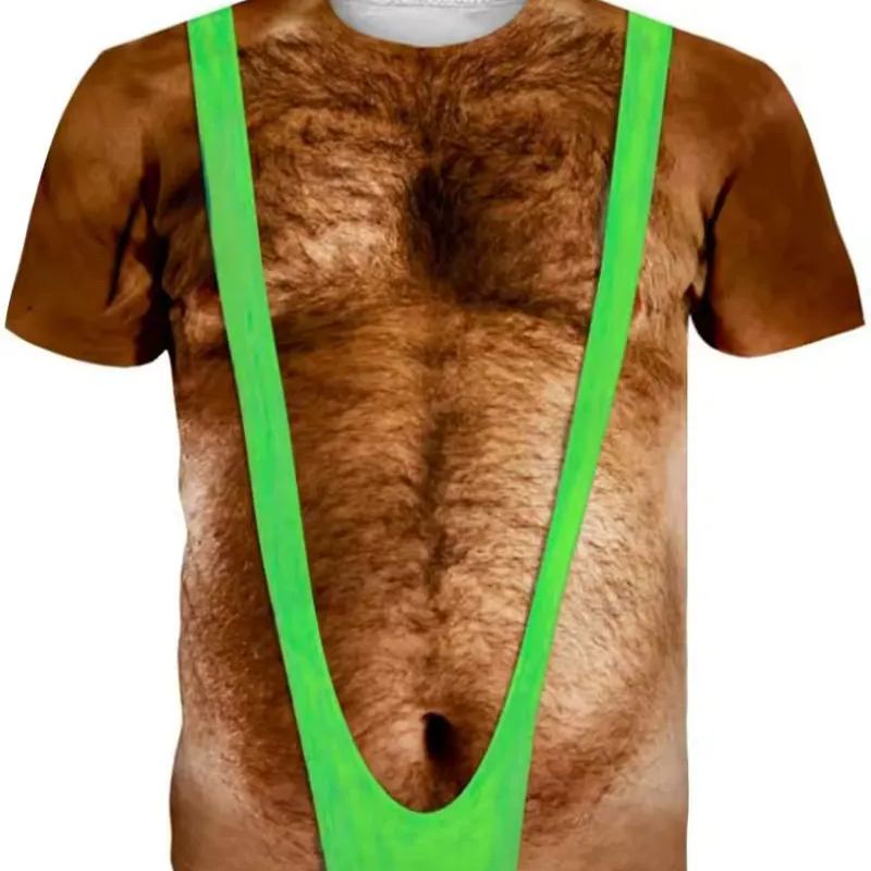 Hairy Chest Muscle Tee — Beach Gag Shirt