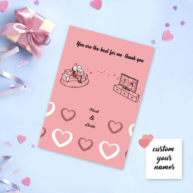 Custom Greeting Card You Are the Best for Me Gifts for Her