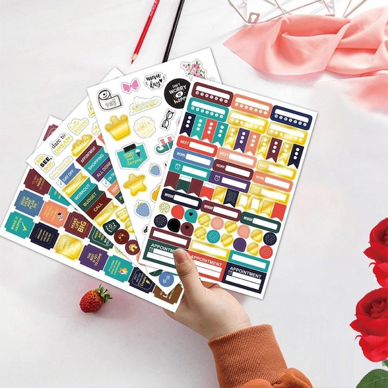 Calendar Planner Sticker 4 Sheets DIY Decoration Stationery Diary Business Theme