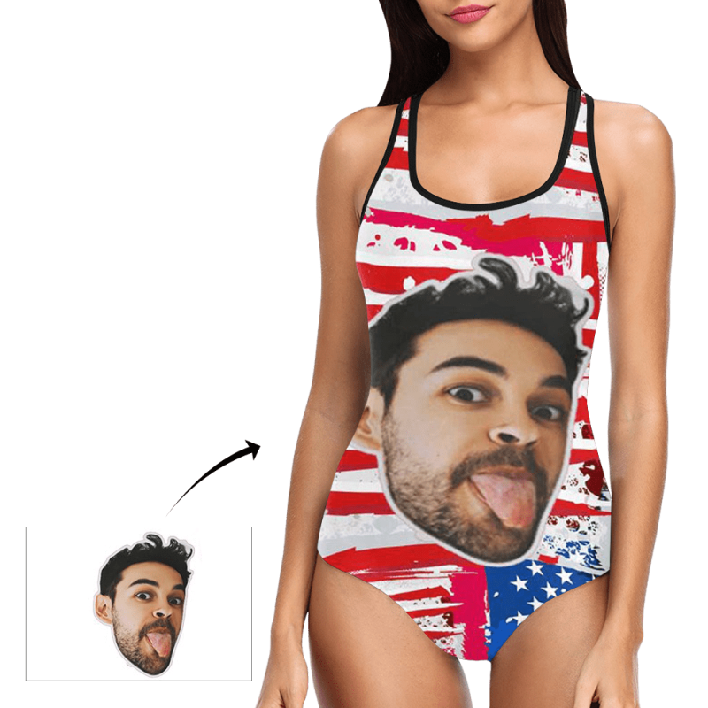Custom Printed Swimsuit Custom Swimming Suits Gift For Girlfriend – USA Flag