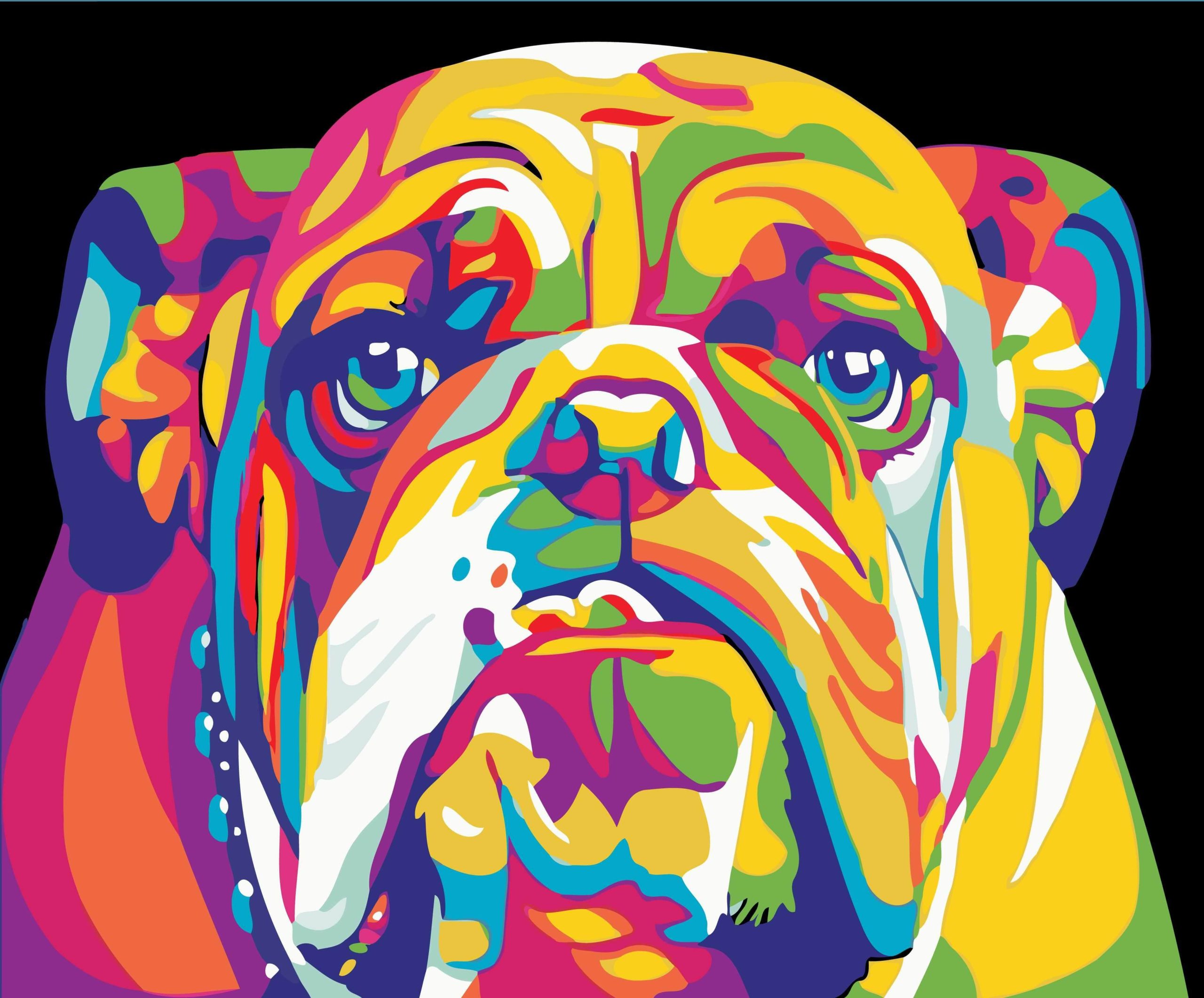 Paint By Numbers Custom Paint By Number Kits - Abstract Dog - Image 2