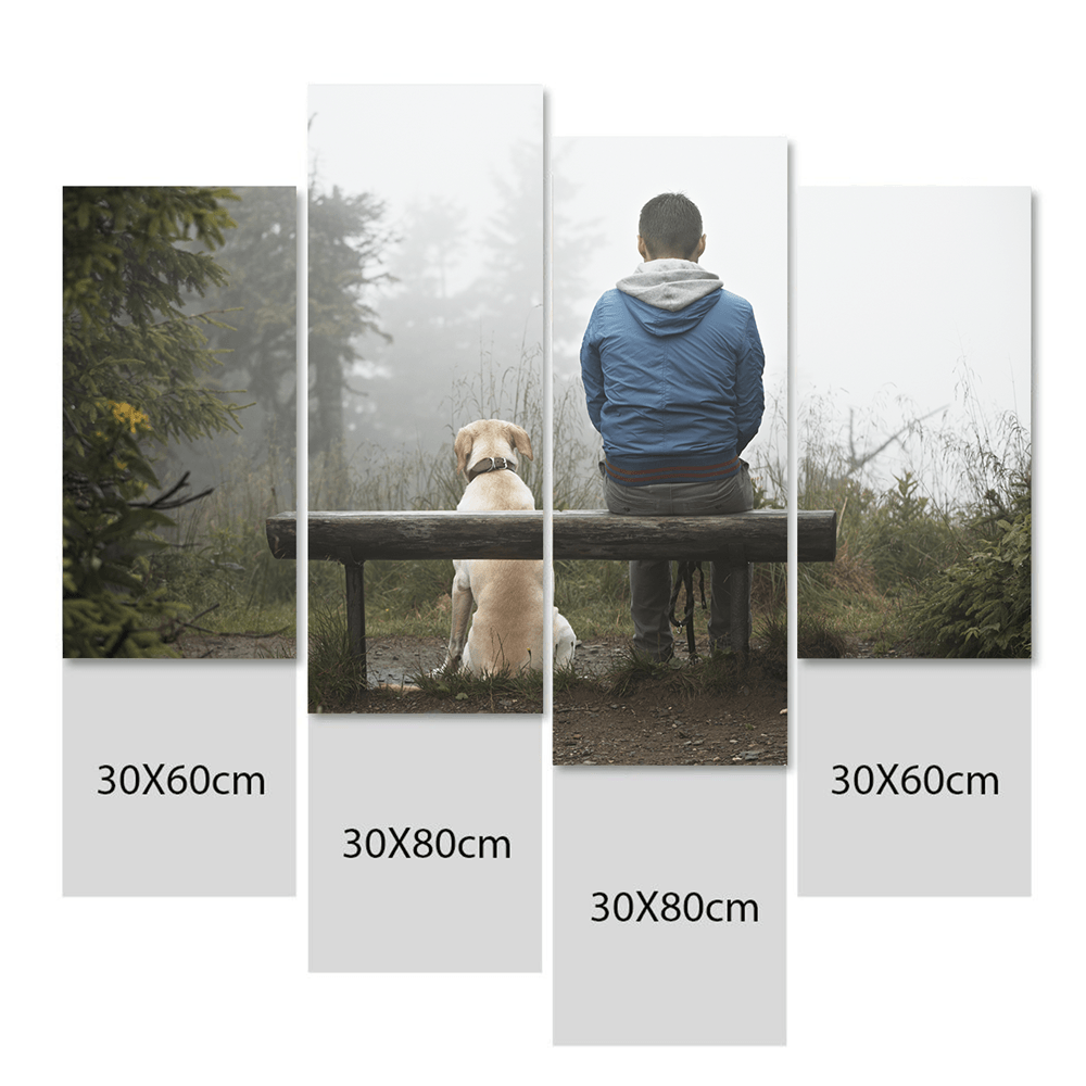 Dog Photo Canvas Print Gift For Dog Owner - 4 Pcs - Image 2