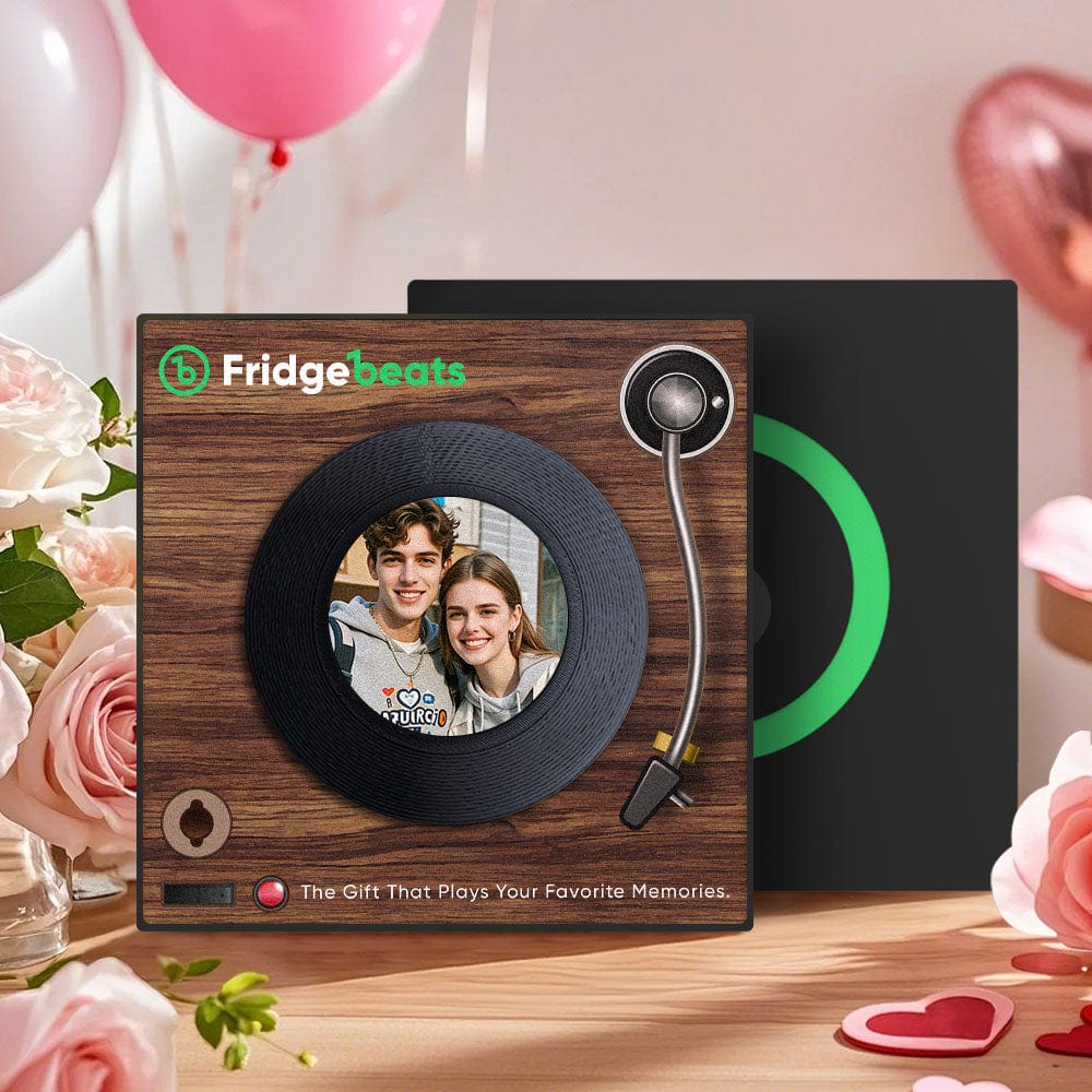 Custom Music & Photo Fridge Magnet Can Customize 1-6 Vinyl and Songs
