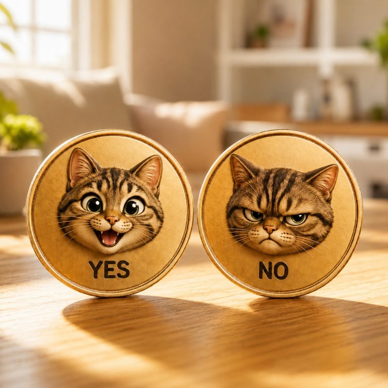 Custom Pet Photo Yes No Decision Coin 3D Embossed Animal Face Coin Funny Decisionmaker Coin Fun Gift For Pet Lovers 3
