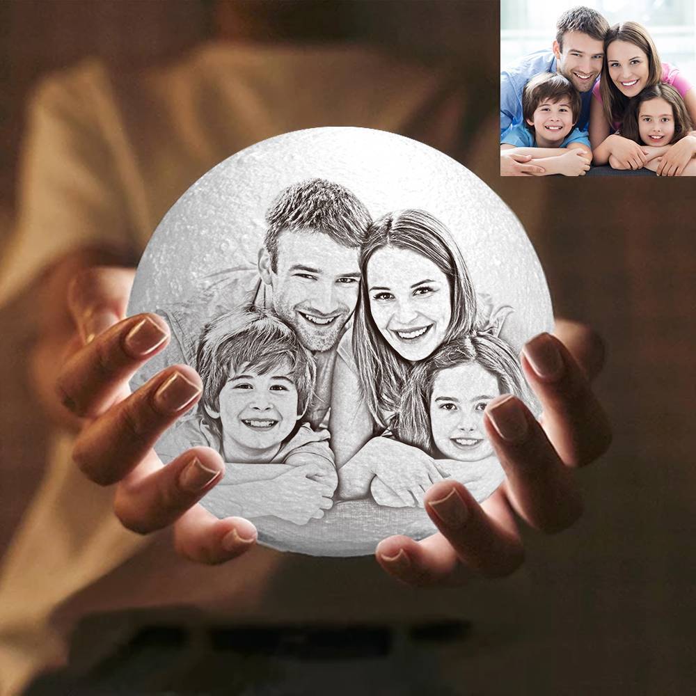 Family Gift Moon Light Lamp Memorial Gift - Touch Two Colors (10-20cm) - Image 2