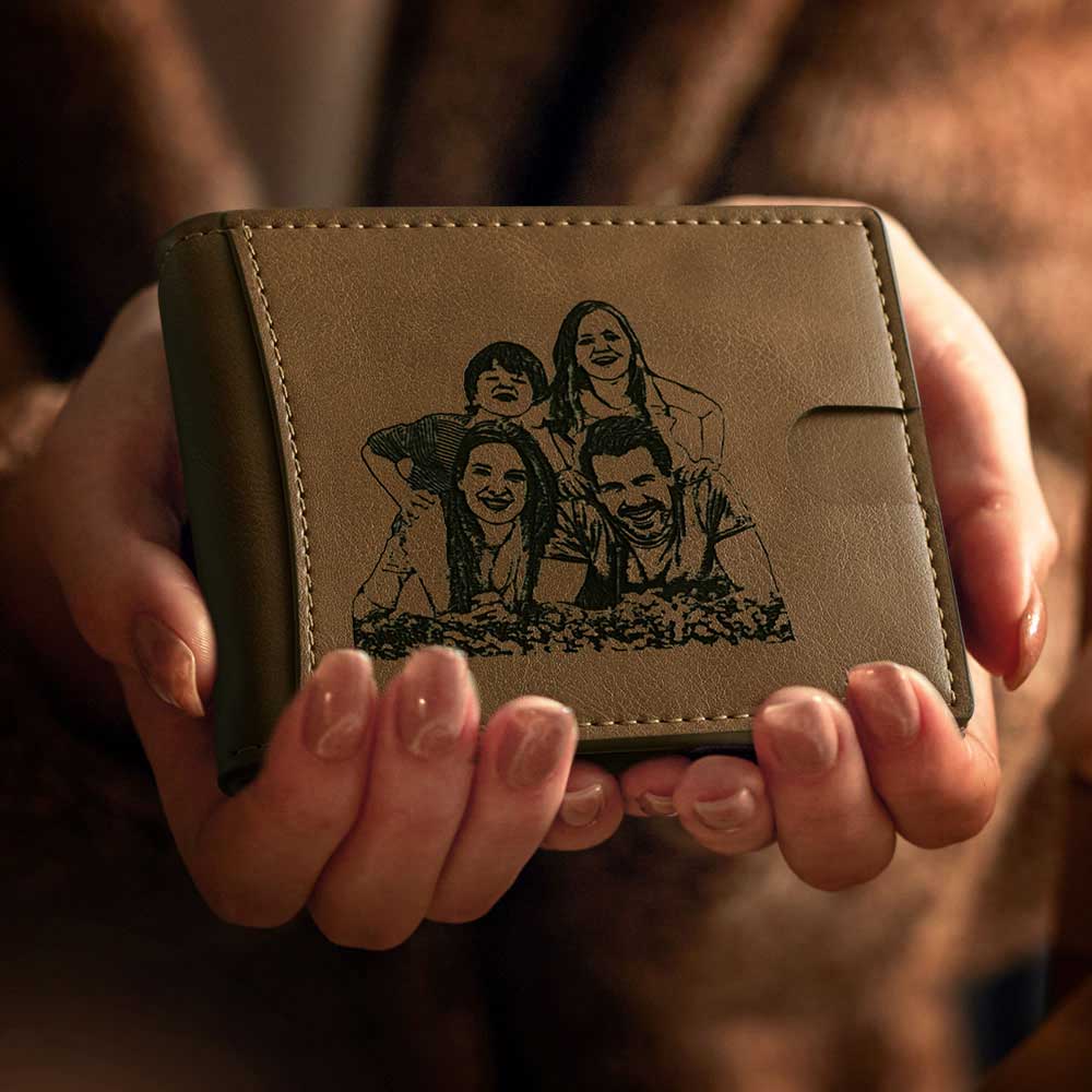 Slim Wallets Custom Mens Slim Wallets RFID Money Clips Father's Day Gifts