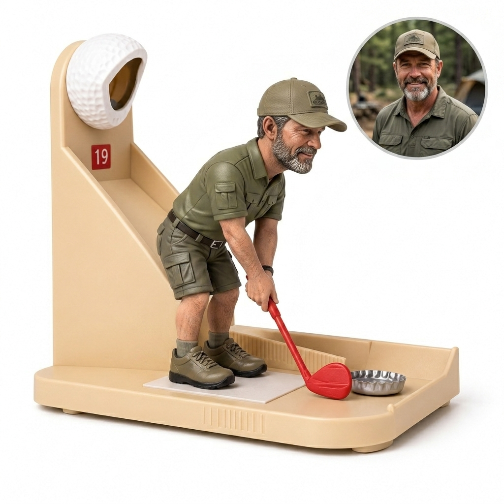 Custom Interactive Golf Bottle Opener | Creative Figure Cap Launcher Game for Home Bar & Man Cave Best Gift for Him - Image 2