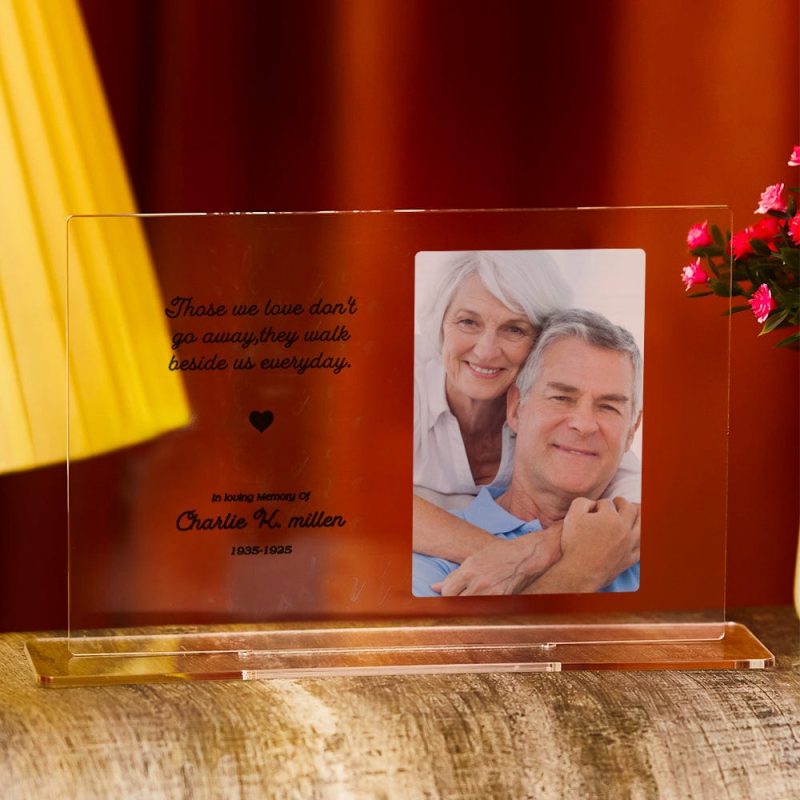 Memorial Plaque With Photo Personalized In Loving Memory Ornaments Sympathy Gift