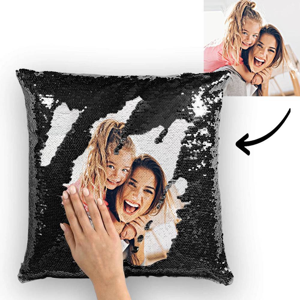 Family Gift Photo Magic Sequins Gift For Mom - 15.75''*15.75'' - Image 5