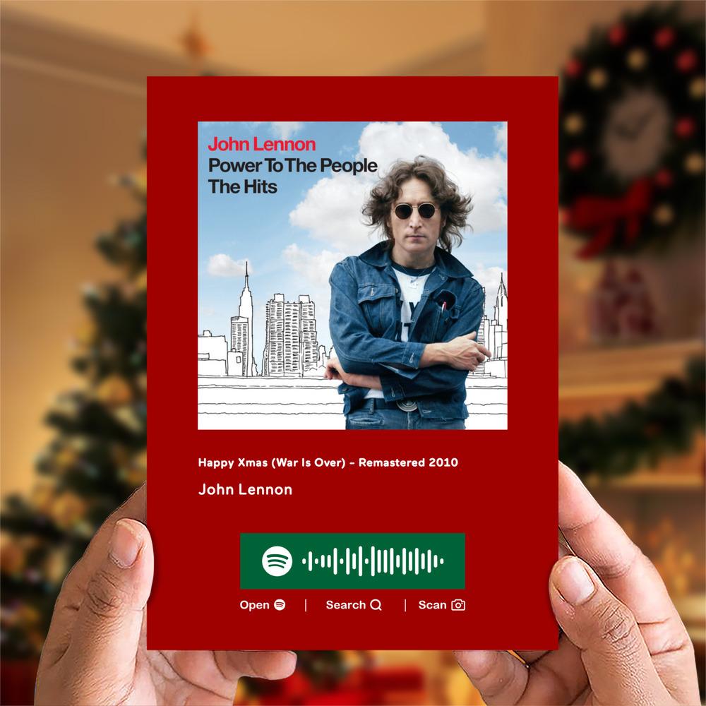 Happy Xmas (War Is Over) - Remastered 2010 Spotify Code Music Greeting Card - Image 3