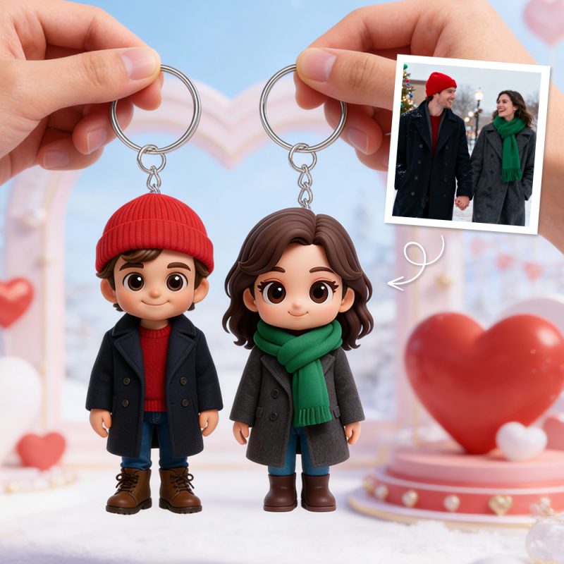 Mini 3D Figurine Keychain Custom Made from Your Photo Creative Gift for Anyone