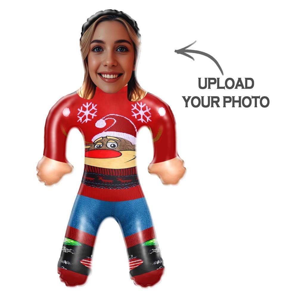 Custom Blow Up Doll Funny Inflatable Reindeer Christmas Jumpe Doll Face Air Minime Doll Christmas Gift - Image 2