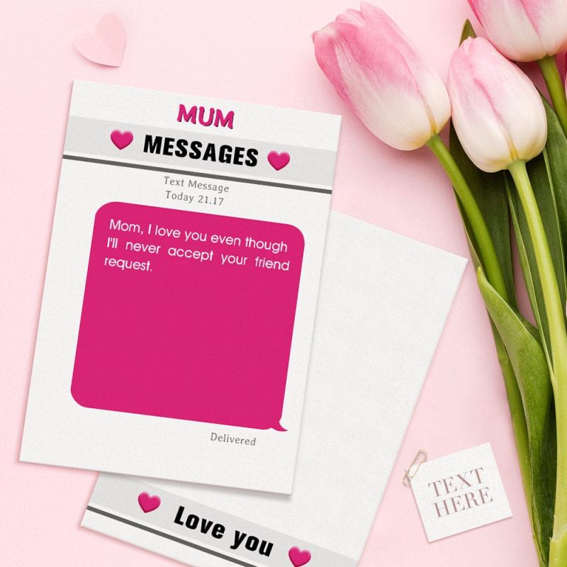Custom Mother’s Day Greeting Card Funny Mum Messages Card Gifts For Mom
