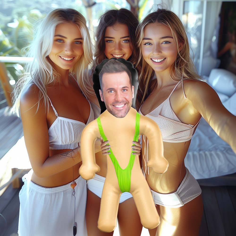Personalized Mankini Blow Up Dolls Funny Inflatable Doll for Bachelorette Pool Party Gift - Image 3
