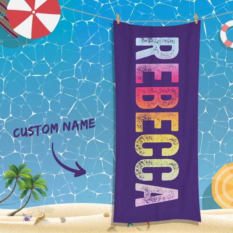 Custom Text Absorbent Towel For Unisex Towel For Souvenir Gift
