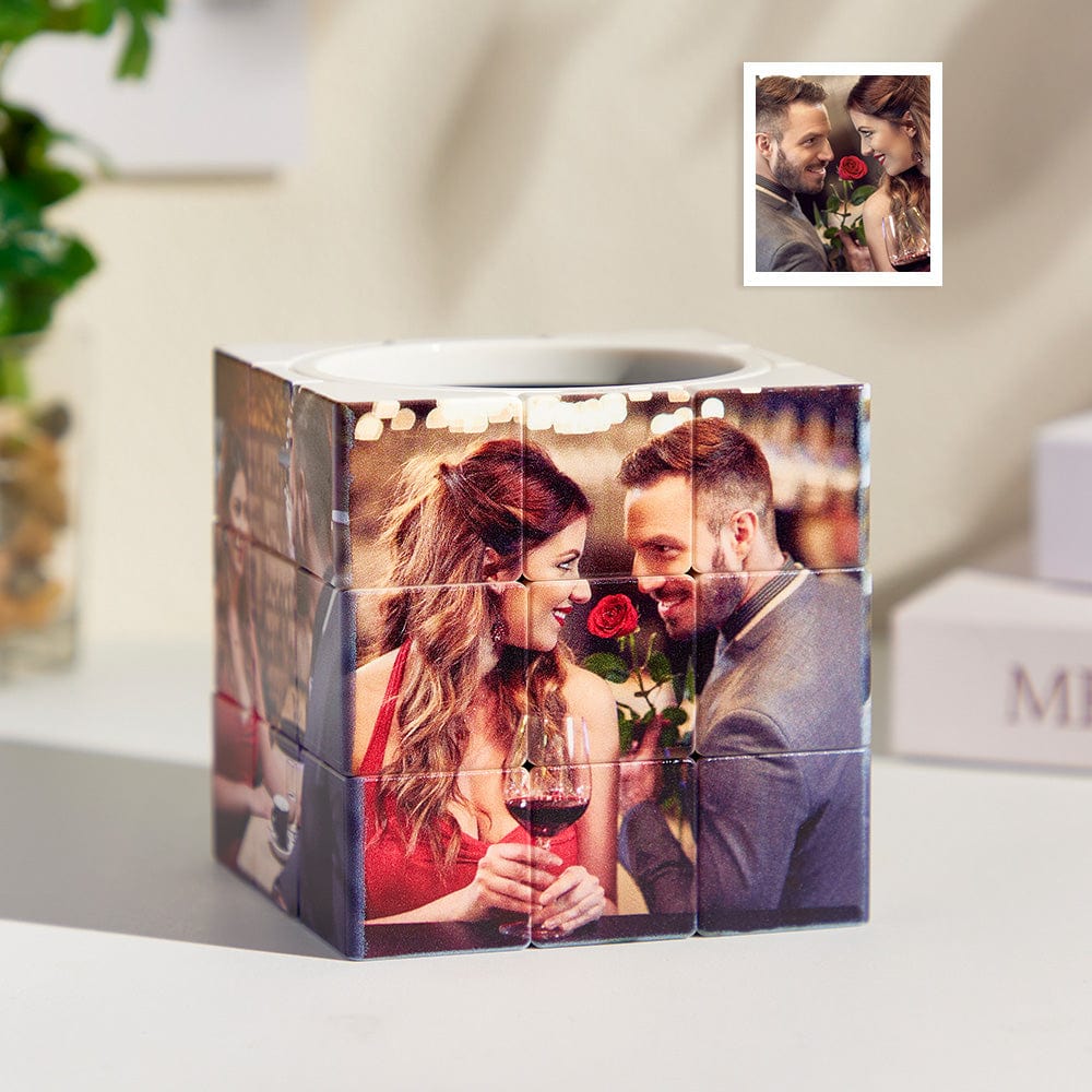 Custom Photo Cube Creative Pen Holder Makeup Brush Holder Home Gifts