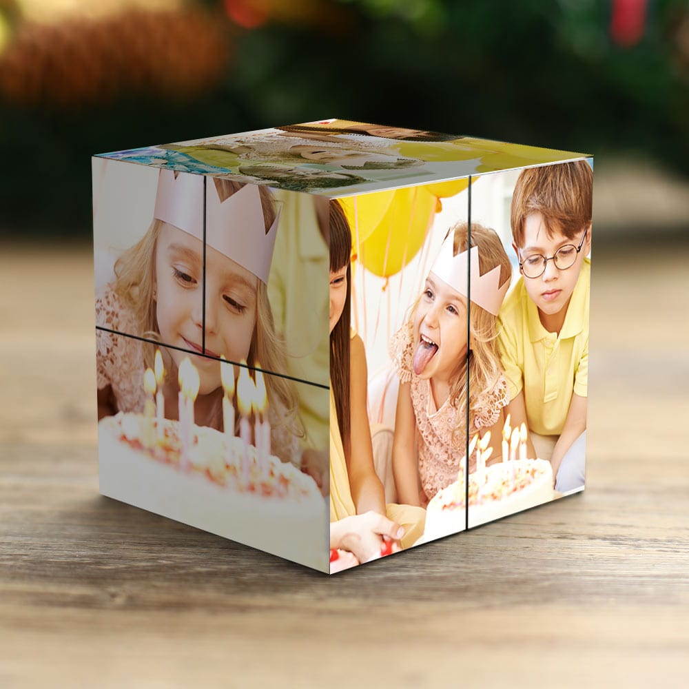 GiftLab Birthday Gift Custom Photo Cube Flipping Photo Cube Magic Cube