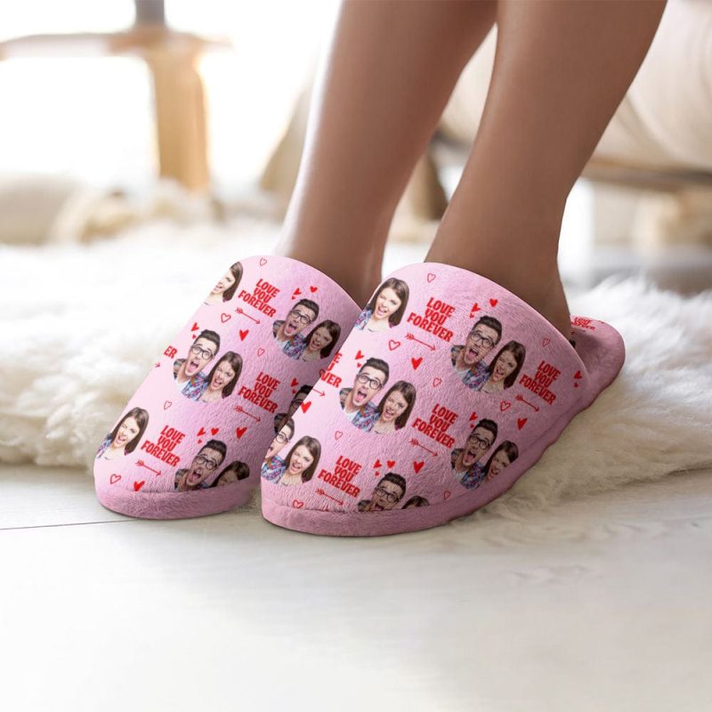 Custom Women’s and Men’s Slippers Personalized Casual House Shoes Indoor Outdoor Bedroom Cotton Slippers