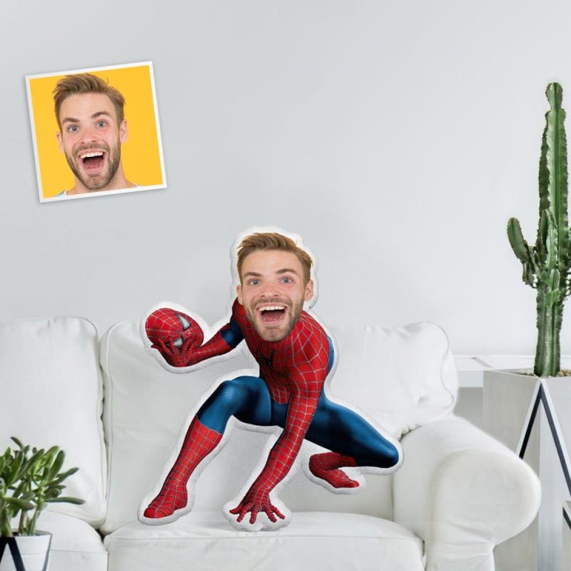 Personalized Face Pillow Toy Spider Man Throw Pillow MiniMe Pillow Gifts For Child
