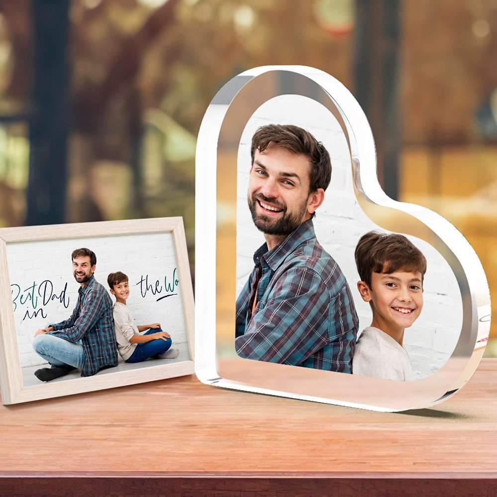 Fathers Day Picture Frame Father's Day Gifts for Grandpa Photo Glass Picture Frame - Durable Acrylic Glass - Image 2
