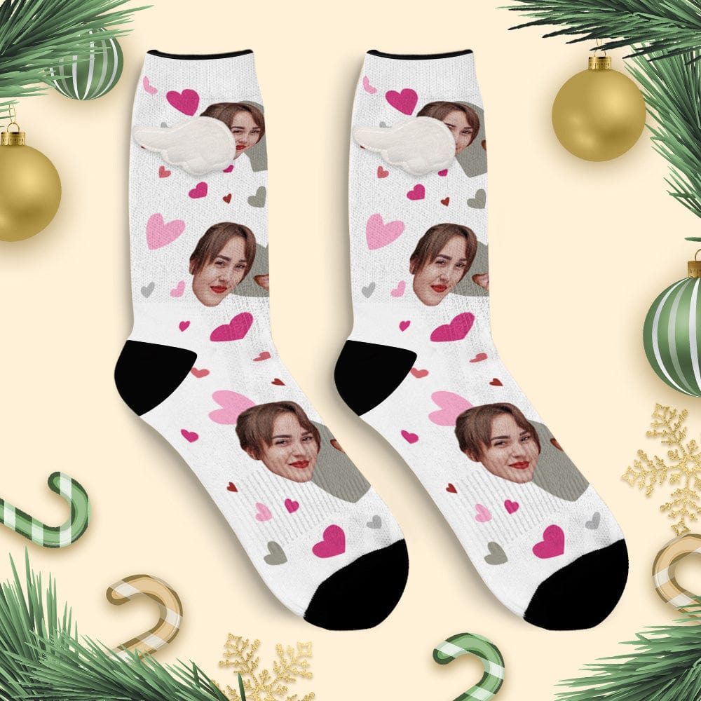 Custom Face Socks with Pet Face 3D Magnetic Wing Socks for Pet Lover - Image 2