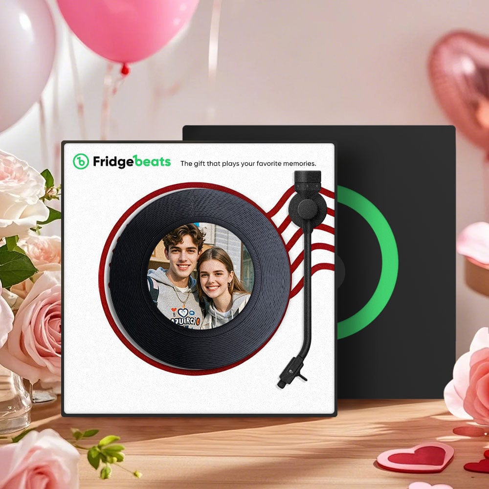 Custom Music & Photo Fridge Magnet Can Customize 1-6 Vinyl and Songs