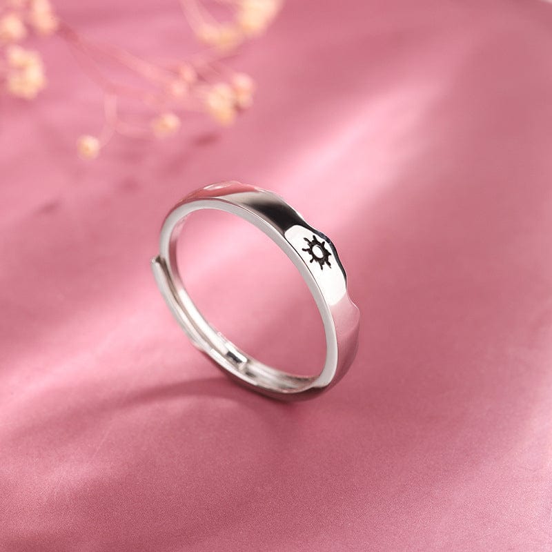 Sun and Moon Couple Rings Matching Promise Ring Adjustable Ring Gift for Lovers - Image 5