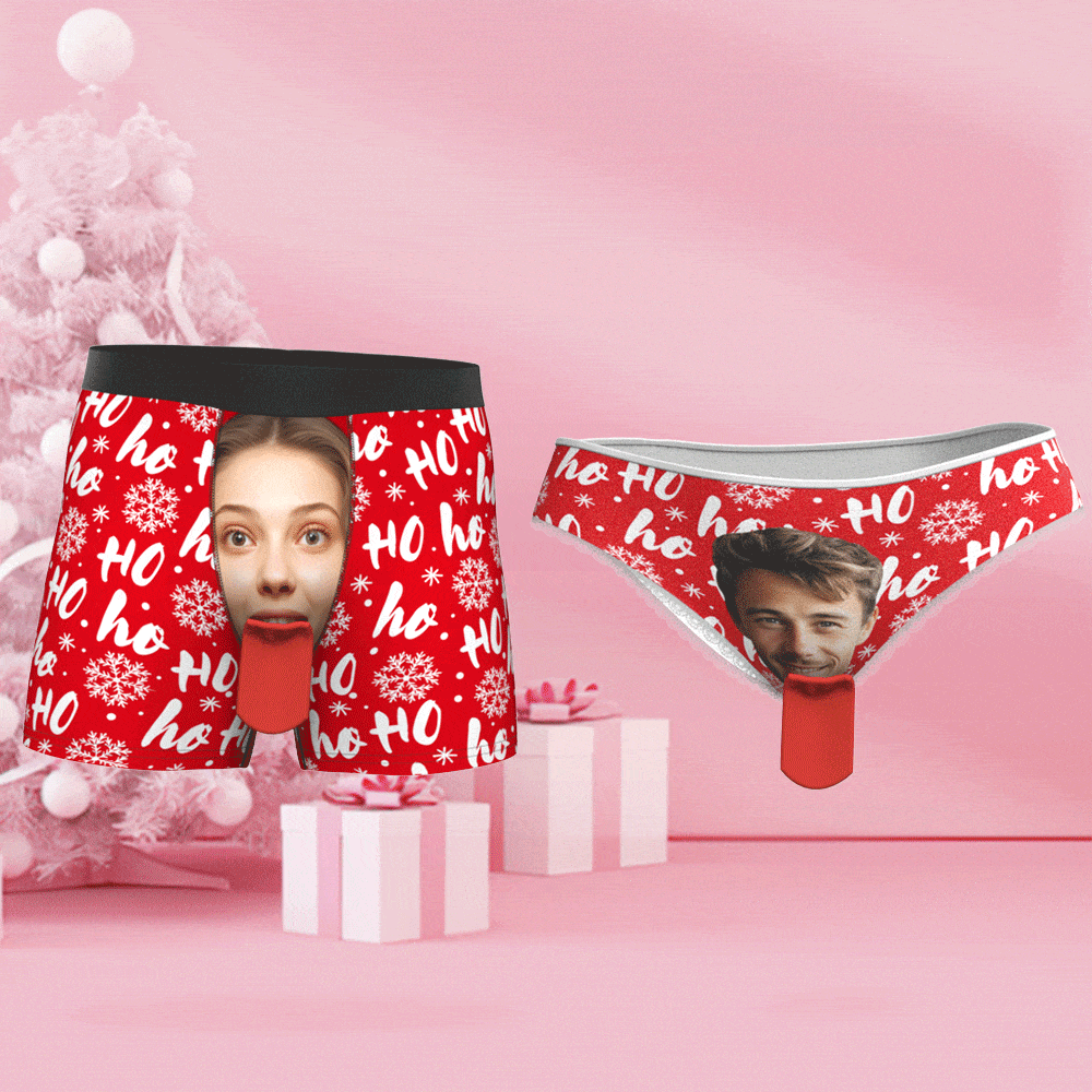 Custom Face Underwear Personalized Magnetic Tongue Underwear Christmas Gifts for Couple - Image 2