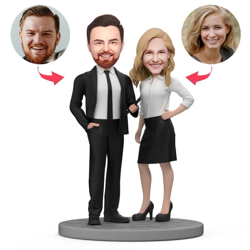 Boss’s Day Sale Custom Bobblehead Male and Female Partners