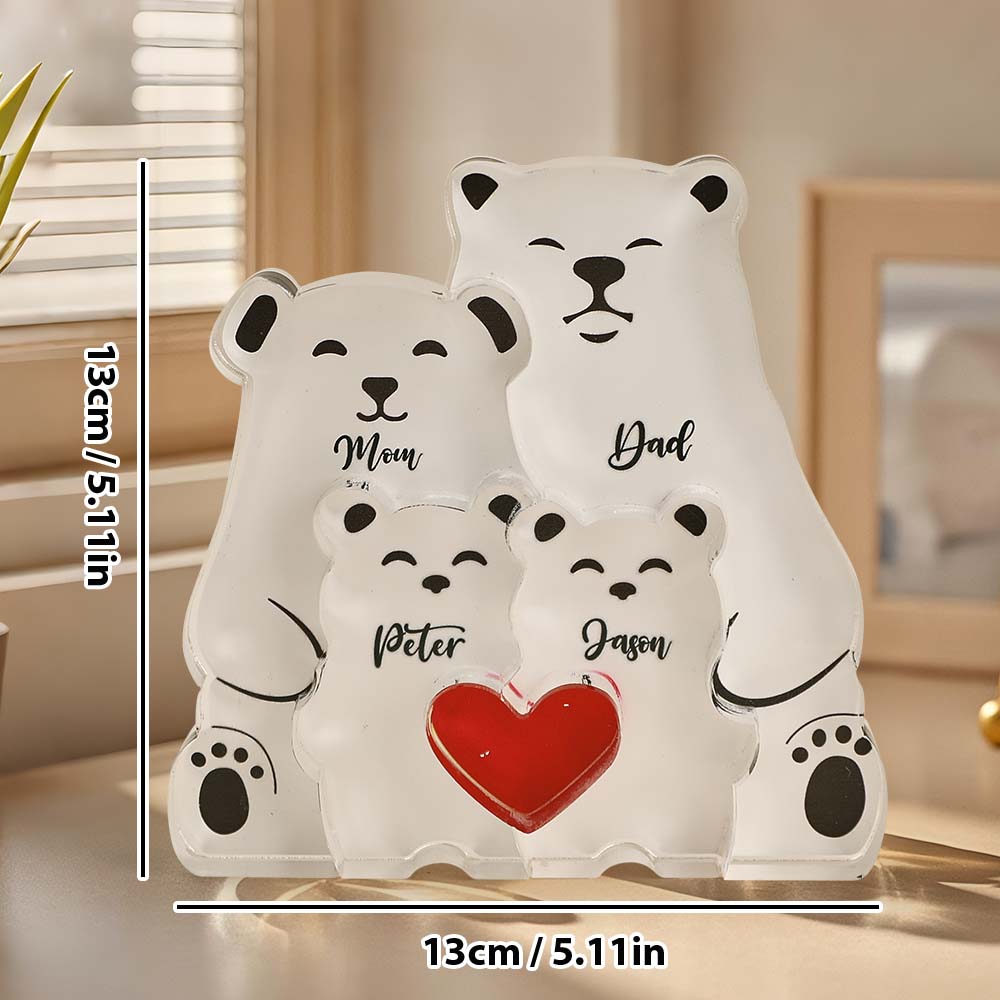 Personalized Bear Puzzle Custom Family Member Names Puzzle Gift for Mother - Image 5