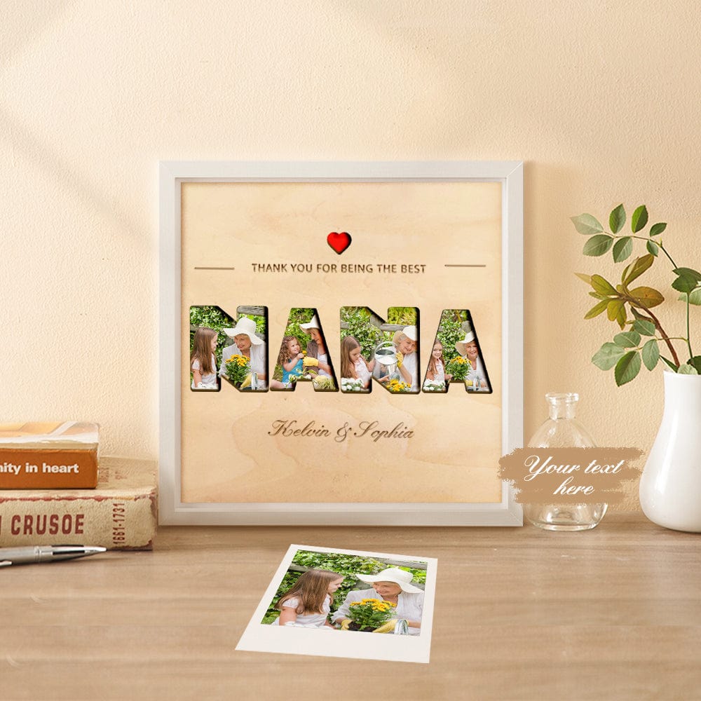 Custom Collage Nana Photo Tiles Personalized Photo Print Wall Art Gift for Grandma - Image 2