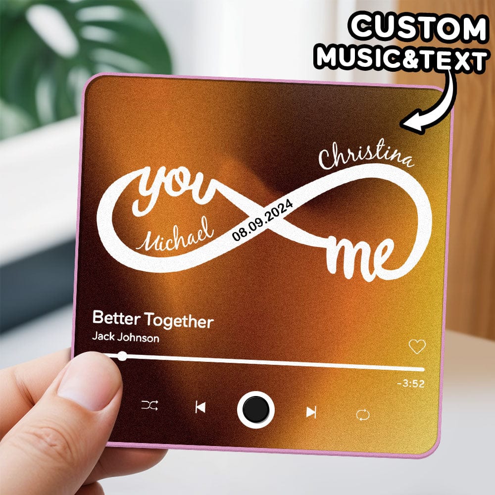 Customized Music Fridge Magnet Personalized Fridge Magnet With Name Infinity Love - Image 2