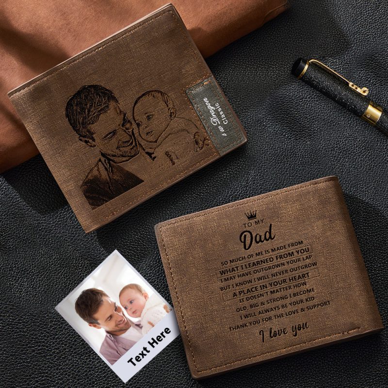 To My Dad Wallets Custom Photo Wallets For Men Men’s Bifold Wallet