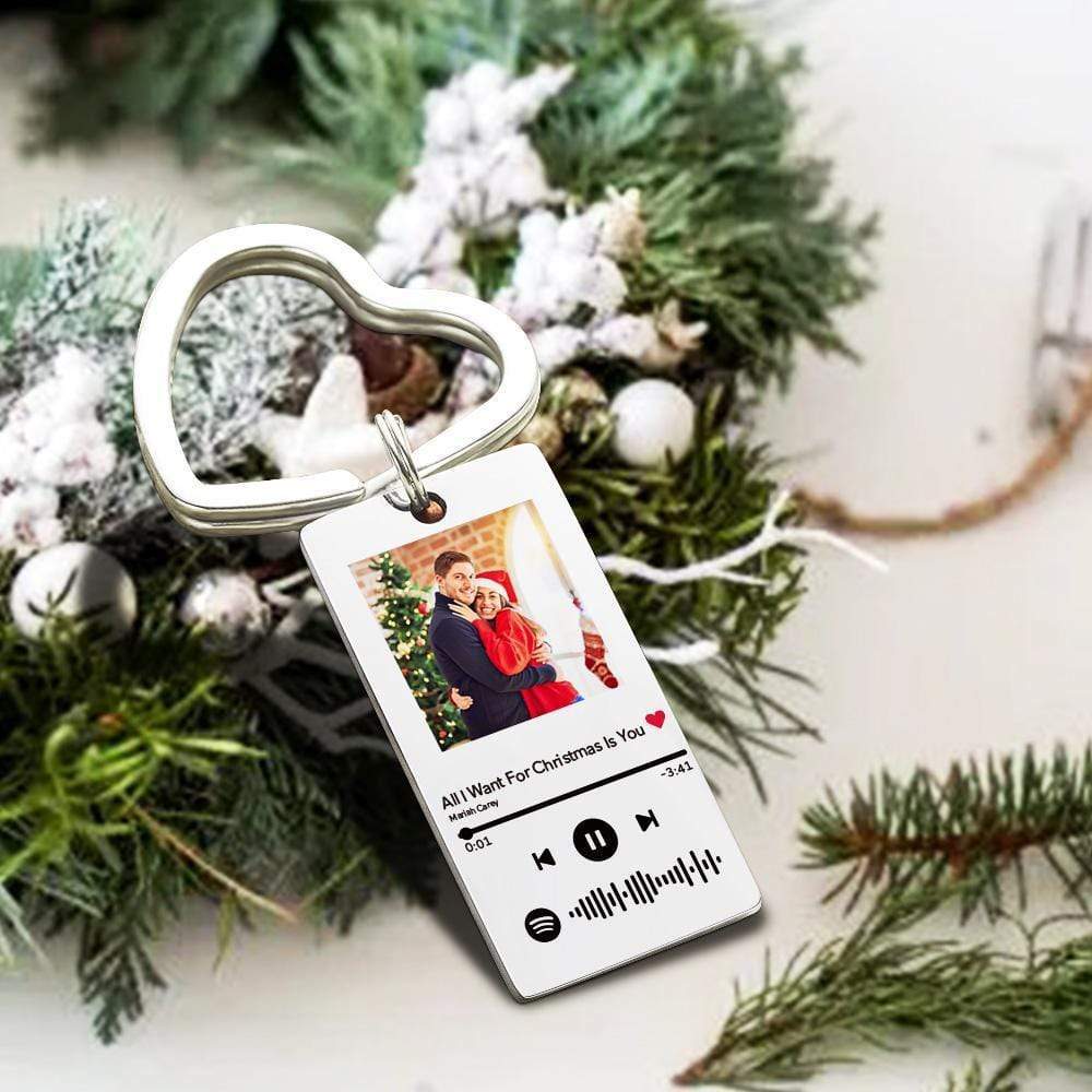 Custom Music Code Keychain With 2 Colors Gifts for Mom - Image 2