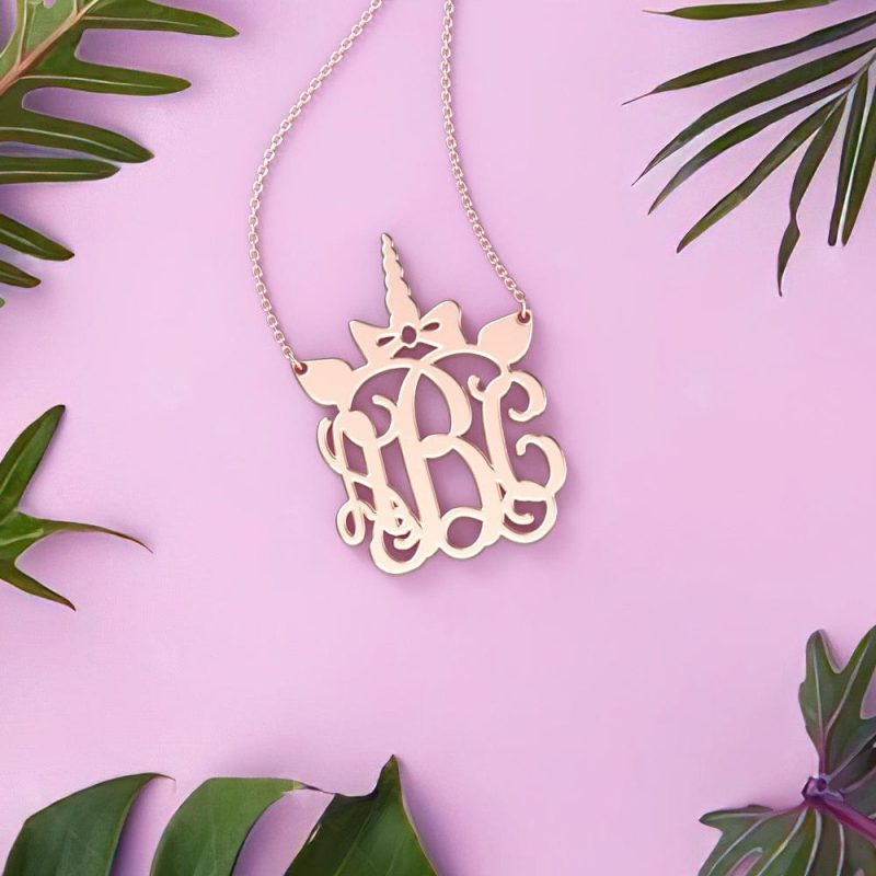 Custom Name Necklace Unicorn Necklace Gift For Little Girl