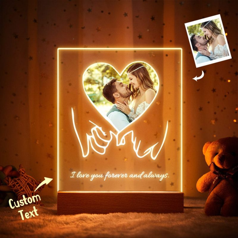 Personalized Night Light Custom Engraved Name Lamp For Anniversary Gifts