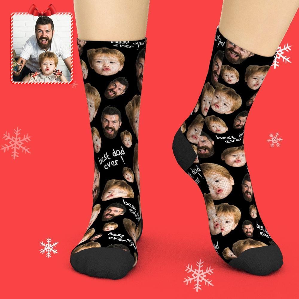 Father's Day Socks Custom Face Socks 3D Preview To The Best Dad Father's Day Gifts - Image 2