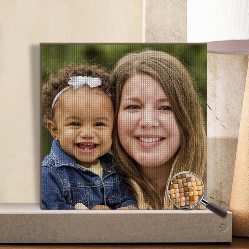 Mother’s Day Gift Custom Diamond Painting Kits DIY Gift – 5 Sizes