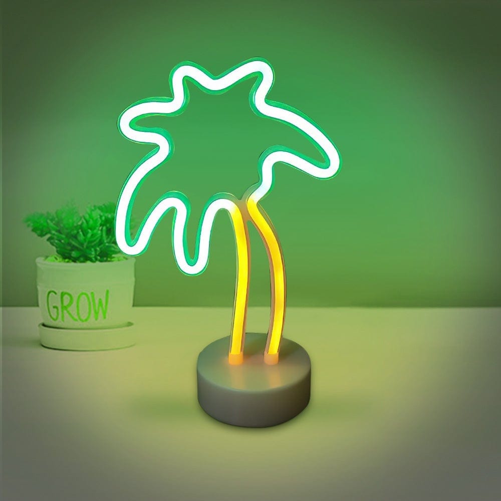 Neon Led Lights Plant Shape Bedroom Home Decor Gift For Kids