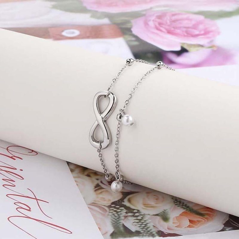 Boho Ankle Bracelet Infinity Anklet Layered Beach Anklet Gifts for Her