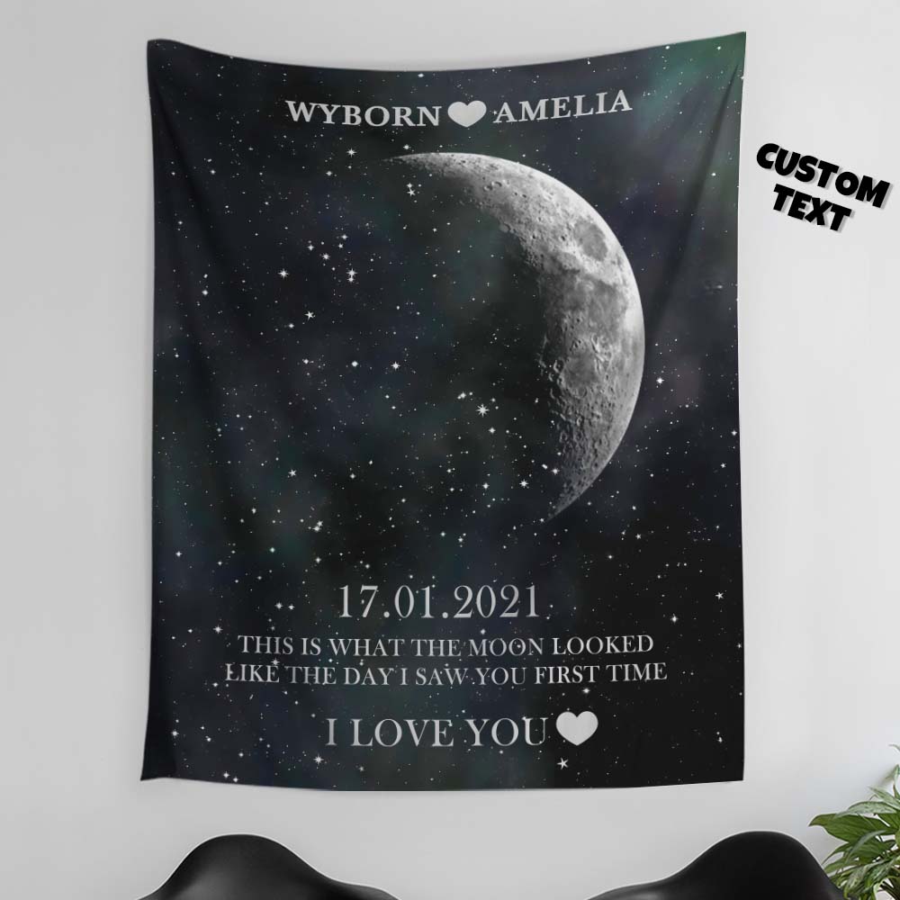 Custom Moon Phase Tapestry Gifts for Her Home Wall Decor