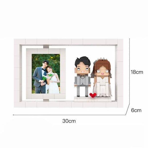 Valentine's Day Gift Custom Brick Figures Couple Portrait Block Perfect Gift For Loved Ones (Not Assembled) - Image 2